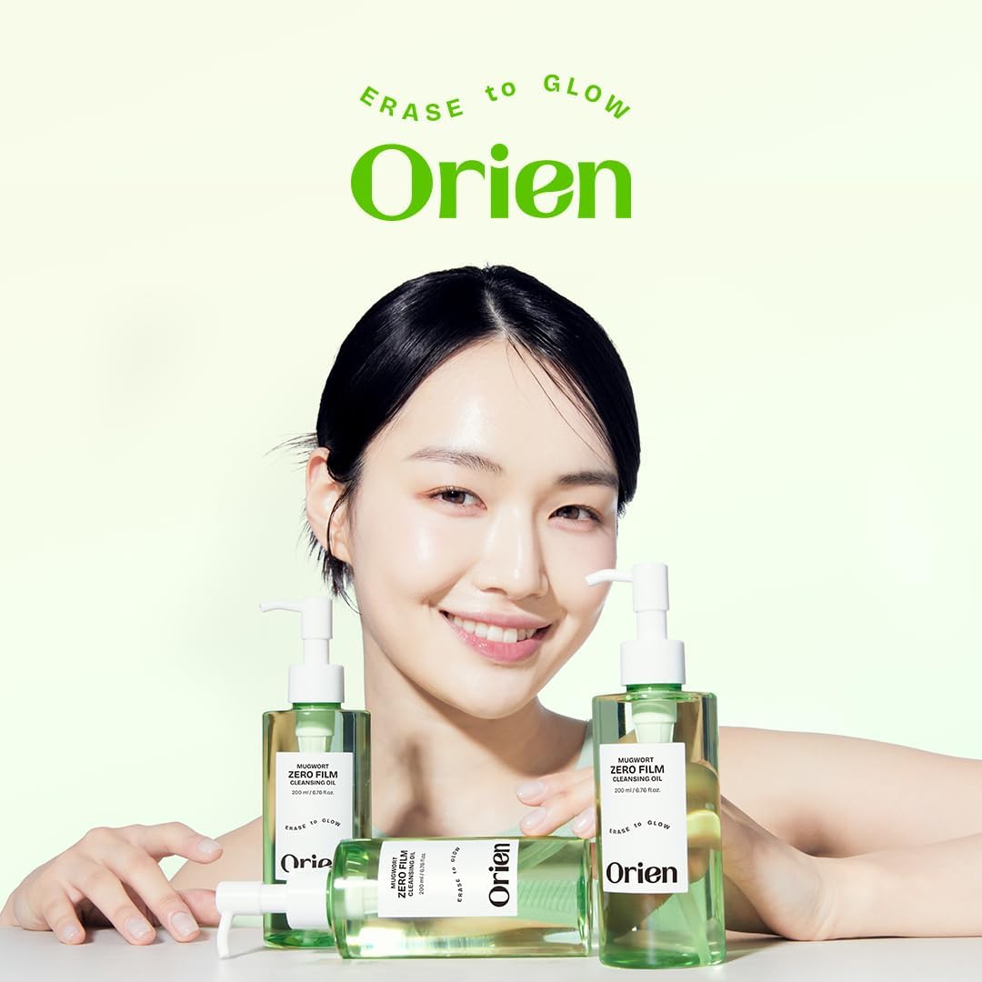 Orien Mugwort Zero Film Cleansing Oil 6.76 fl.oz. 200ml ㅣDaily Makeup Blackhead Removal No pore clogging Korean skincare double cleansing