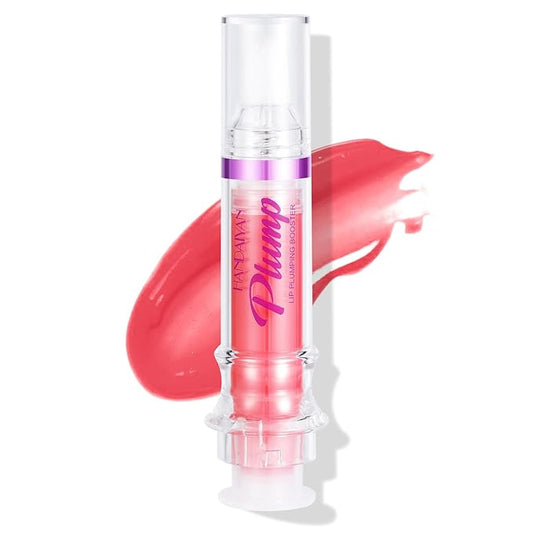 6 Colors Lip Plumper, Hydrating & Smooth Lip Wrinkles, Enhancing Plump Effect for Fuller Lips High Shine Lip Glaze Long Lasting Nourishing Lip Plumper for Women Girls (# 04)