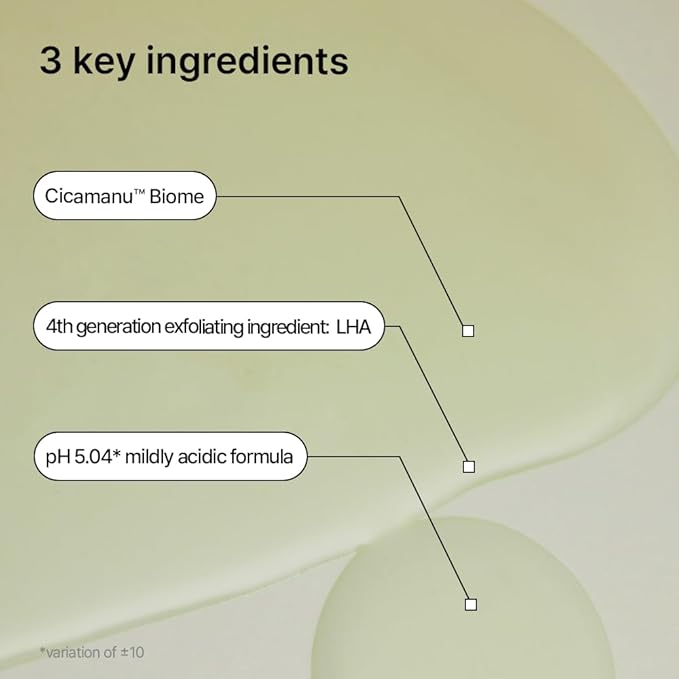 Parnell Cicamanu pH Balanced Body Wash - Centella Asiatica, Salicylic Acid, Ceramide, Mild Cleansing and Soothing for Sensitive, Troubled and Acne-Prone Body Skin and Back Acne (13.5 Fl Oz / 400ml)