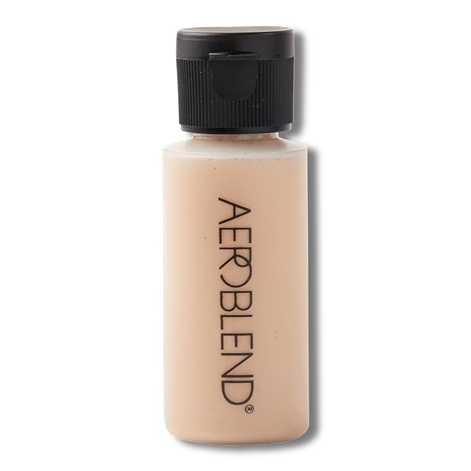AEROBLEND Airbrush Foundation Makeup (O45) Professional, Water-Based, Buildable, skin types, 1 oz