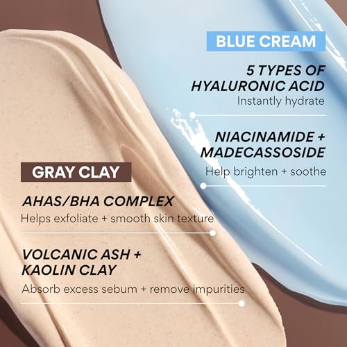 innisfree Volcanic Swirl Pore Clay Mask, 2-in-1 Korean Skincare for Exfoliating & Hydrating, For Oily & Dry Skin