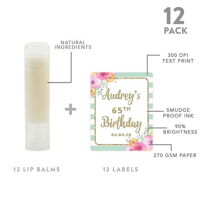 Andaz Press Personalized Milestone Birthday Party Glitter,