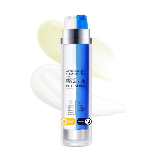 2-in-1 Face Serum, Vitamin C and Retinol Face Serum, Anti-Aging Skincare Set with Hyaluronic Acid, Niacinamide and Retinol for Anti-Wrinkle and Firming