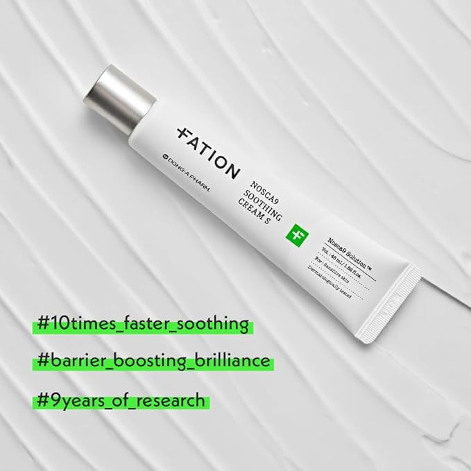 NOSCA9 Soothing Cream S - Soothing Barrier Cream with 5-Layer Ceramide Complex & Live Fresh Cica, For Sensitive & Irritated Skin, Korean Skincare (1.52 Fl Oz)