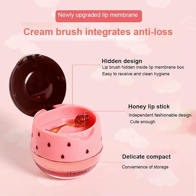 2Pcs Strawberry Vitamin E Lip Masks，Lip