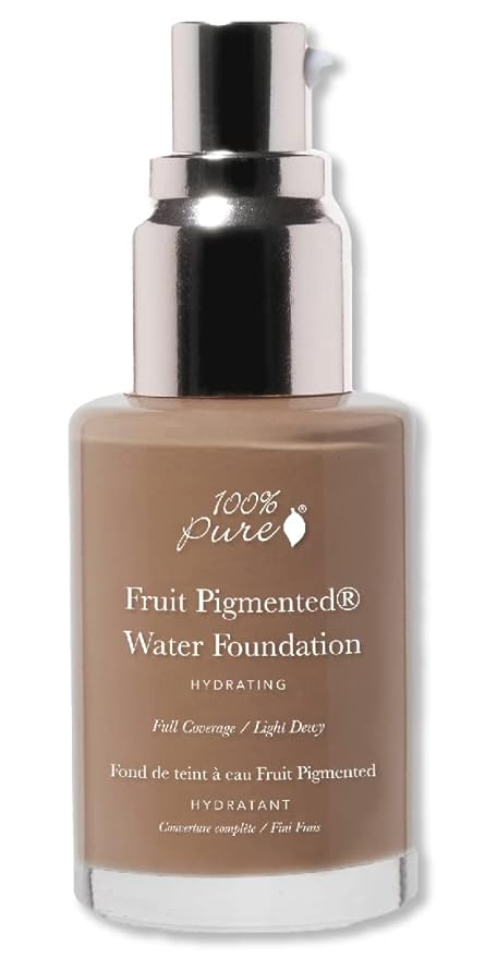 100% PURE Water Foundation Full Coverage Hydrating Makeup, Fl Oz