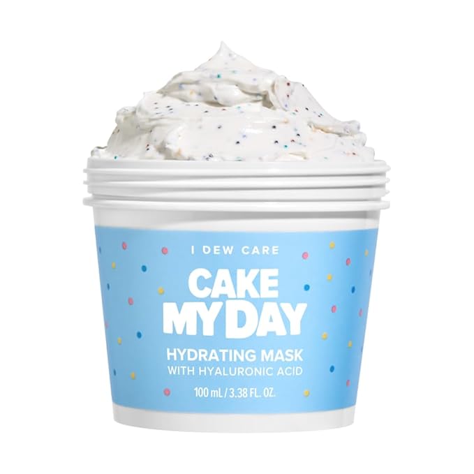 I DEW CARE Wash Off Face Mask - Cake My Day | With Hyaluronic Acid, Self Skin Care, Facial Treatment, Vegan, Cruelty-Free, Paraben-Free, Exfoliating, Deep Cleansing Detox, 3.38 Oz