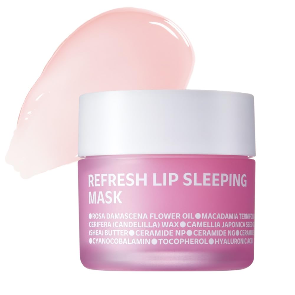 ISOI Refresh Lip Sleeping Mask, Overnight Hydrating Lip Treatment with 4X Ceramide & Botanical Oils, Korean Lip Care (0.88 oz, 25g)