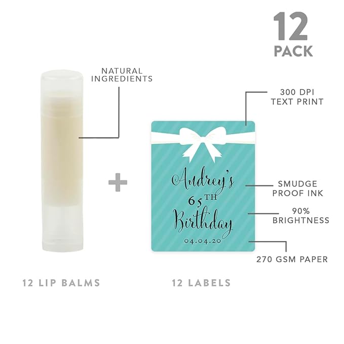 Andaz Press Personalized Milestone Birthday Party Balm