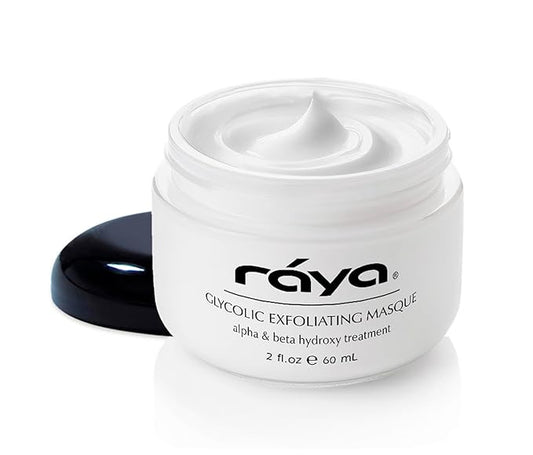 Raya Glycolic Exfoliating Masque with AHA and BHA (G-611) | Exfoliating Facial Treatment Mask for All Non-Sensitive Skin | Made with Alpha and Beta Hydroxy Acids