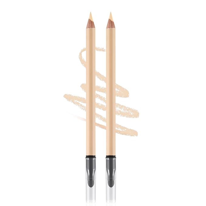 2pcs Concealer Pencil with Sponge,Full Coverage,Waterproof Under Eye Stick