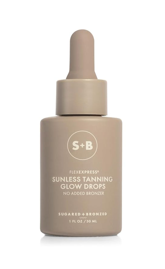 SUGARED + BRONZED Sunless Tanning Glow Drops – Customizable Self-Tanner for Face & Body, Natural Glow, Clean Formula, Streak-Free, Lightweight, Travel-Friendly, Suits All Skin Types (1 Fl Oz)