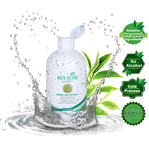 Green Tea Extract for Skin – Alcohol-Free, Cold-Processed Antioxidant Serum with USDA Organic Leaves – Cosmetic Grade for Face, Body and DIY Skincare Formulations - 8 fl oz