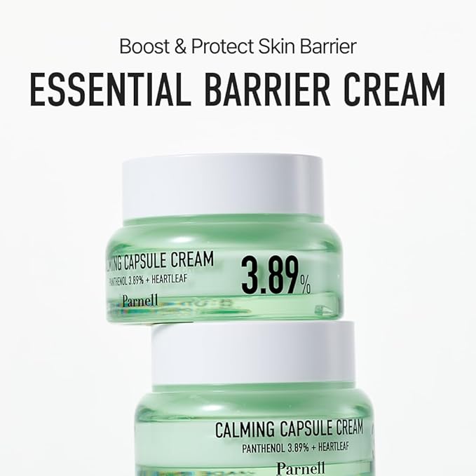 Parnell Panthenol 3.89% | 50ml / 1.69 fl.oz. | Heartleaf Calming Capsule Cream, Acne soothing cream, korea skin care, korea beauty