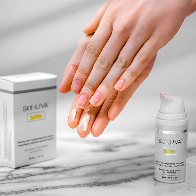 Skinuva® Brite Dark Spot Treatment – Tone-Enhancing Cream Formulated with Growth Factors, Vitamin C, and Niacinamide For All Skin Types