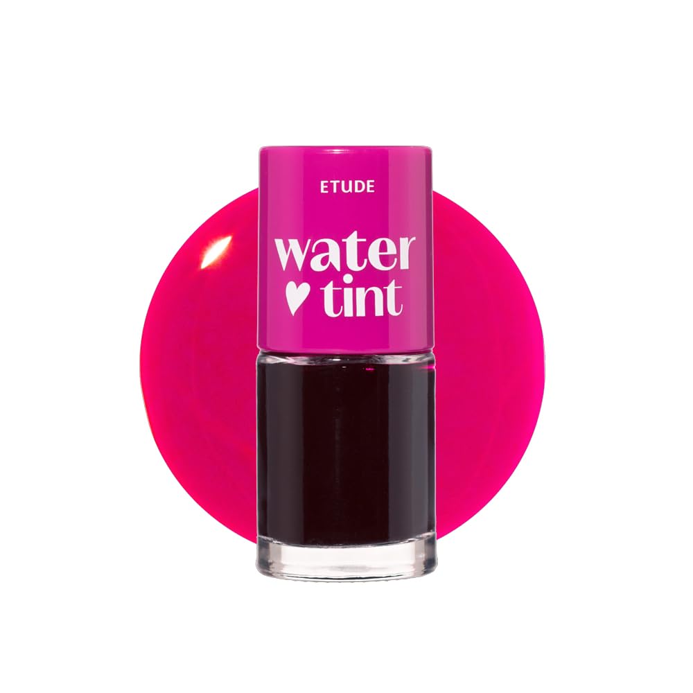 ETUDE Dear Darling Water Tint - Strawberry Ade (9g) | Vivid Color Lip Stain with Moisturizing Weightless & Non-sticky Finish Lip Stain | Smudge-proof Lip Tint | Korean Makeup, Kbeauty