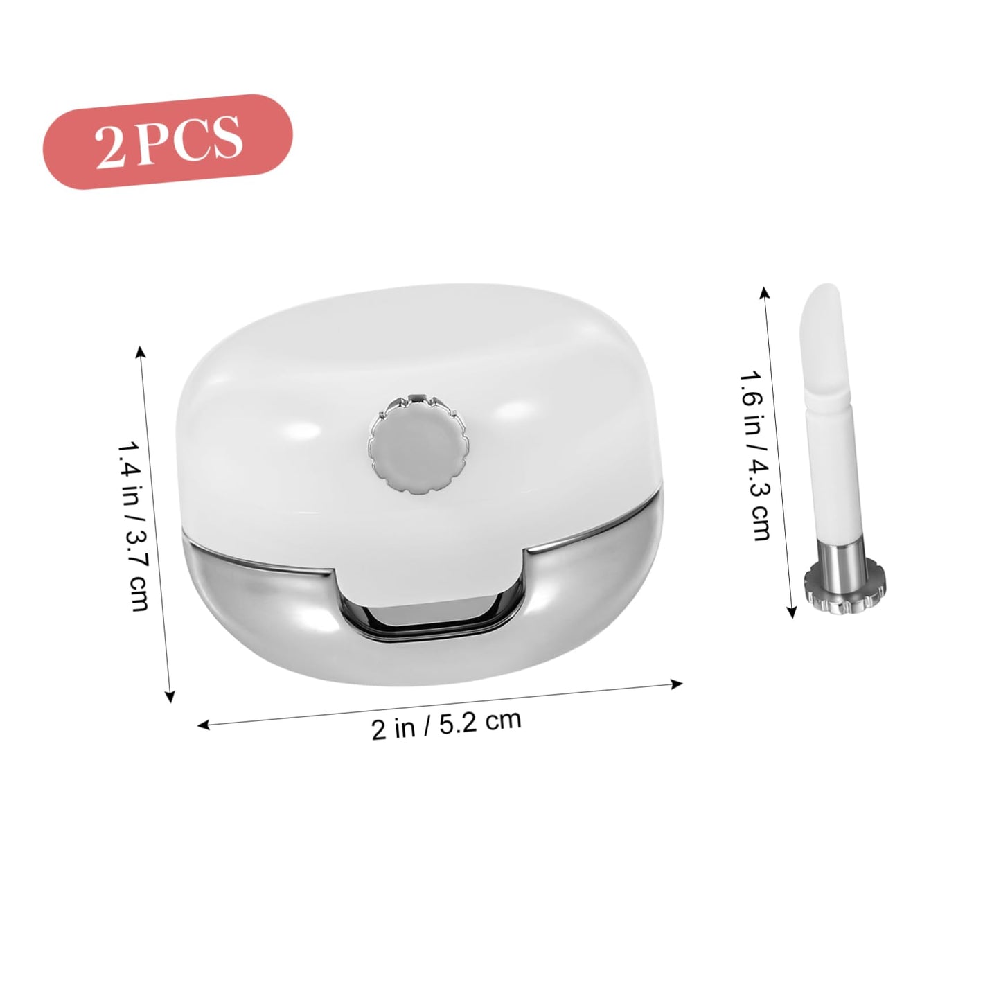 Beaupretty 2Pcs Empty Lips Balm Jars Plastic Lip Mask Holders with Silicone Lip Brush and Mirror Lid Face Cream Containers