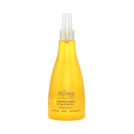 Jojoba 100% Pure Australian Oil 250ml – Cold-Pressed Natural Oil for Face, Hair & Body – Lightweight, Non-Greasy, Hypoallergenic Moisturizer – Sustainably Grown & Bottled in Australia (250ml)