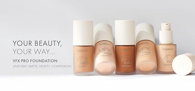 FARMASi Vfx Pro Foundation, Full Coverage Liquid Cream, Medium 18 30 ml