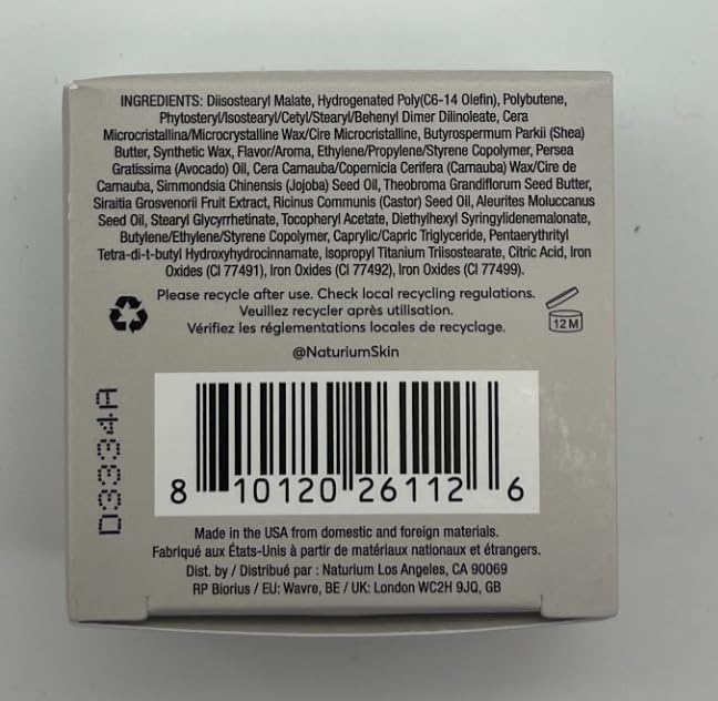 Naturium Phyto-Glow Lip Mask, Hydrating & Moisturizing Balm, Restores & Replenishes for Nourishing Lips with Shea Butter, 0.5 oz