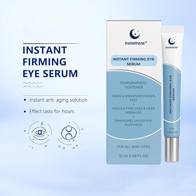 Instant Firming Eye Serum – 15ml(0.49 oz) – Targets Under-Eye Bags, Wrinkles, Dark Circles & Fine Lines – Anti-Aging Formula