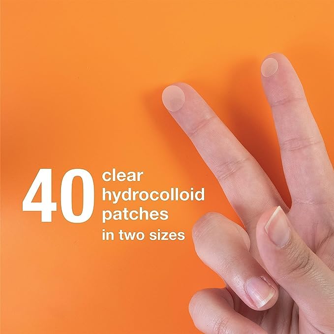 PanOxyl PM Overnight Spot Patches, Advanced Hydrocolloid Healing Technology, Fragrance Free, 40 Count - Pack of 2