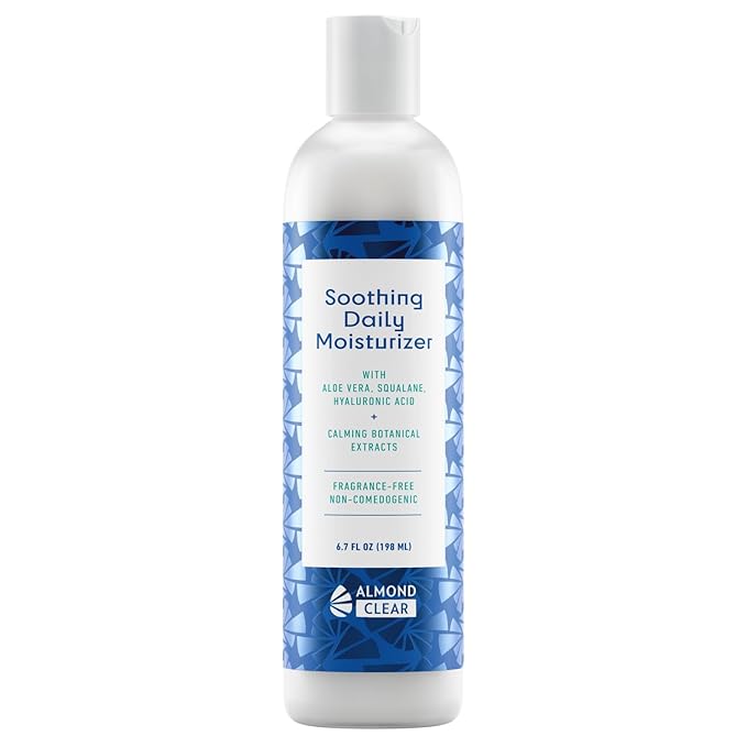 Soothing Daily Moisturizer | Lightweight Hydrating Moisturizer for Acne-Prone Skin on Face and Body | Mandelic Acid, Aloe Vera, Squalane, Hyaluronic Acid & Botanical Extracts | 6.7 oz