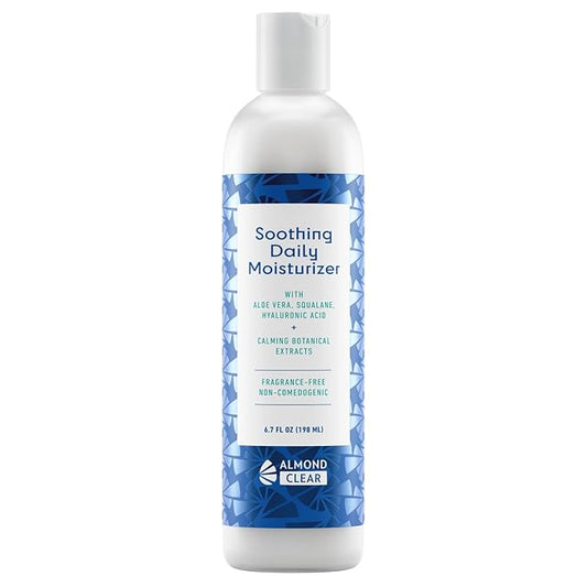 Soothing Daily Moisturizer | Lightweight Hydrating Moisturizer for Acne-Prone Skin on Face and Body | Mandelic Acid, Aloe Vera, Squalane, Hyaluronic Acid & Botanical Extracts | 6.7 oz