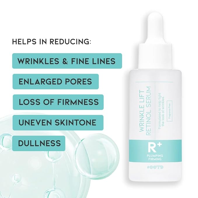 Retinol Serum Cream for Face Anti Aging, Wrinkle Serum Korean, Vitamin A Serum for Skin Night Care 1.69 Fl Oz
