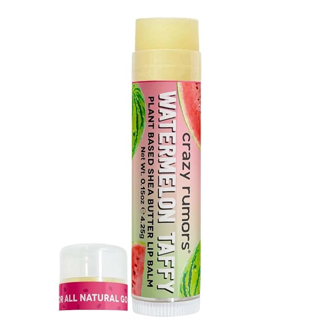 Crazy Rumors Watermelon Taffy Lip Balm. Plant-Based,