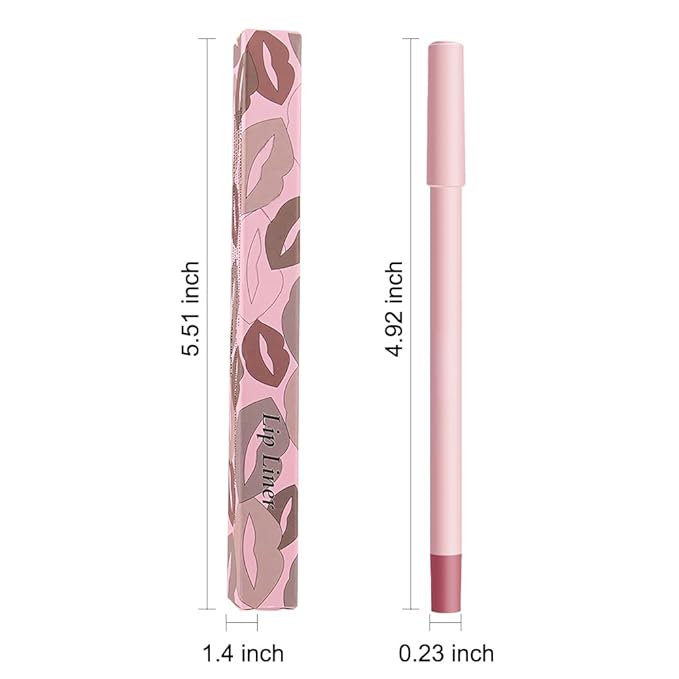 12 Colors lip liner pencils, Modern Classic Lip Liner, Lip Liner Pigmented Vegan Matte, Lasting Finish Lip Liner, Luxurious Creamy Long Lasting Lip Liner, Prevents Feathering and Fading, (08)
