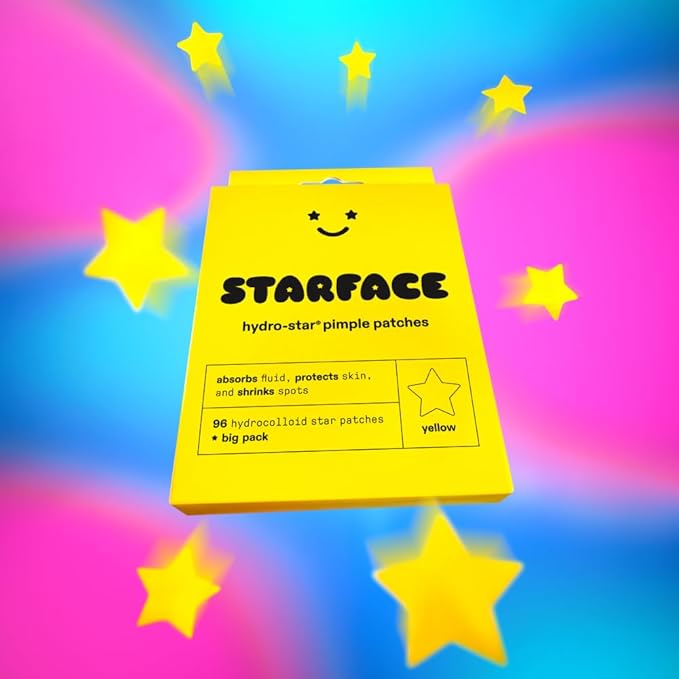 Starface World Hydro-Star + Salicylic Acid Patches (32ct) with Big Blue Compact, Hydro-Star Hydrocolloid Pimple Patches (96ct), and Lift Off Pore Strips with Aloe Vera (8ct)