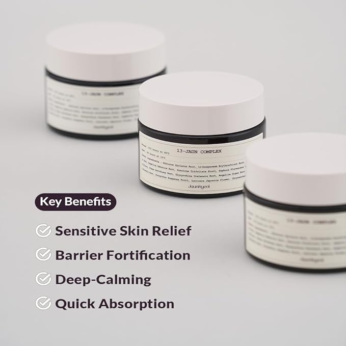 HERITAGE CONCENTRATE CALMING CREAM 1.69 Fl Oz (50ml), Vegan Korean Skincare for Sensitive Skin, Natural Ingredients, Improves Skin Barrier and Hydrates