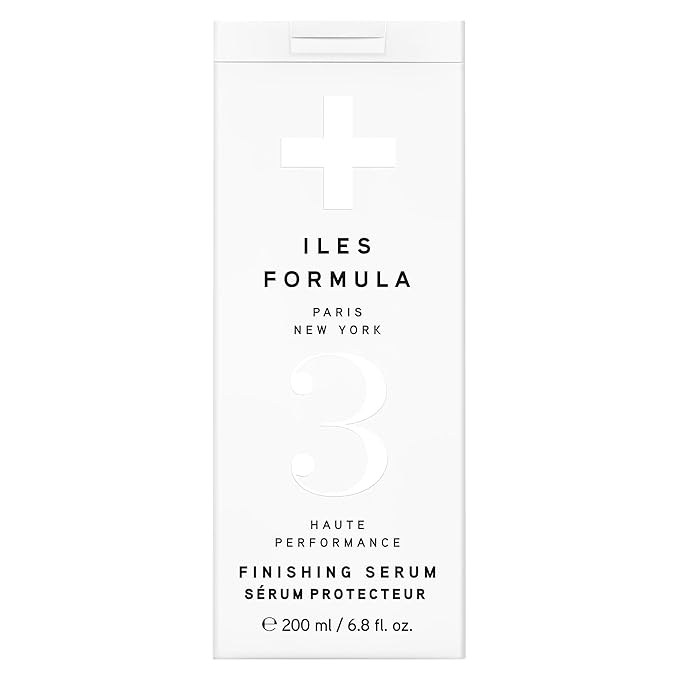 ILES FORMULA Styling Cream & Finishing Serum with Heat Protection, Weightless (Non-Greasy) Hair Repair Treatment for Damaged Hair, Anti-Frizz Blow Dry Product with Silk Extract & Macroloba Seed