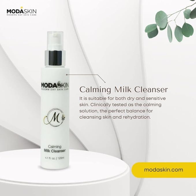Calming Milk Facial Cleanser for all skin types with Chamomile Extract, Antioxidant & Coconut Oil that helps the Skin Generate & Tighten Spores 120 ml