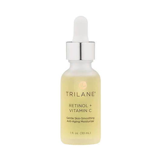 Trilane Retinol + Vitamin C with Squalane, Visibly Reduces the Signs of Aging for Softer, Smoother, More Radiant Skin with Zero Irritation, 1 fl. oz.