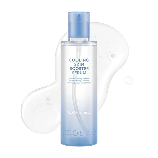 Cell Fusion C Cooling Skin Booster Serum, Hydrating First Serum for Pore Care and Cooling, Nano Hyaluronic Acid + Green Caffeine, 5.07 fl.oz / 150ml