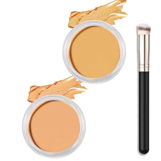 Kaely 2Pcs Cream Pot Concealer Full Coverage Set,Conceal
