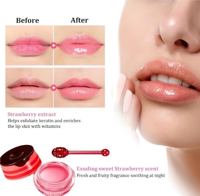 Bee Lip Balm Honey Pot,Honey Lip Exfoliator