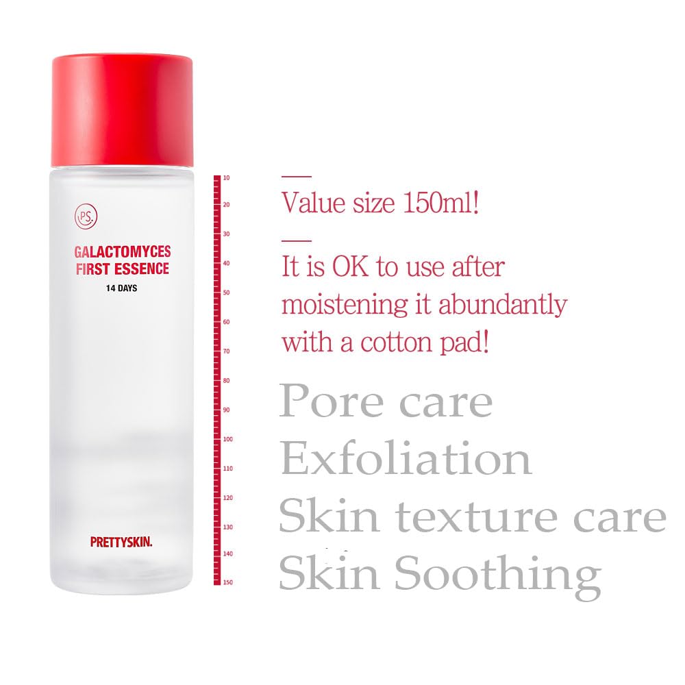 PRETTYSKIN Pure Galactomyces Essence 96.6% – Nourishing & Hydrating Korean Skincare for Healthy, 14-Day Intensive Care 5.07fl.oz.