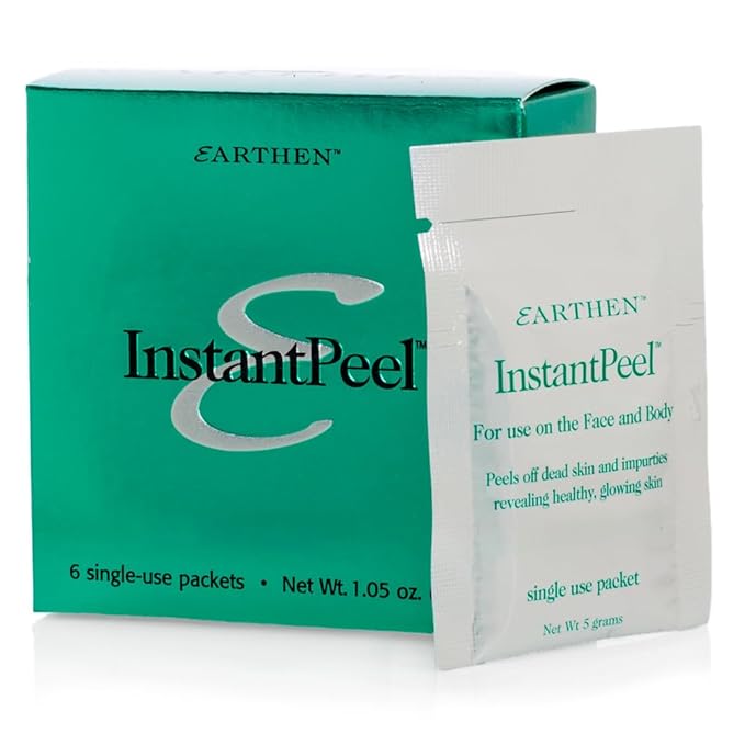 InstantPeel Skin Remover Skin Exfoliant – Safe for Sensitive Skin - 6 Packets/Box (1-Pack)