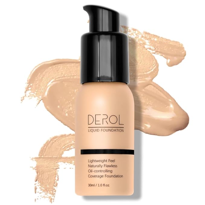 Foundation Full Coverage Liquid Foundation Cream - Lightweight