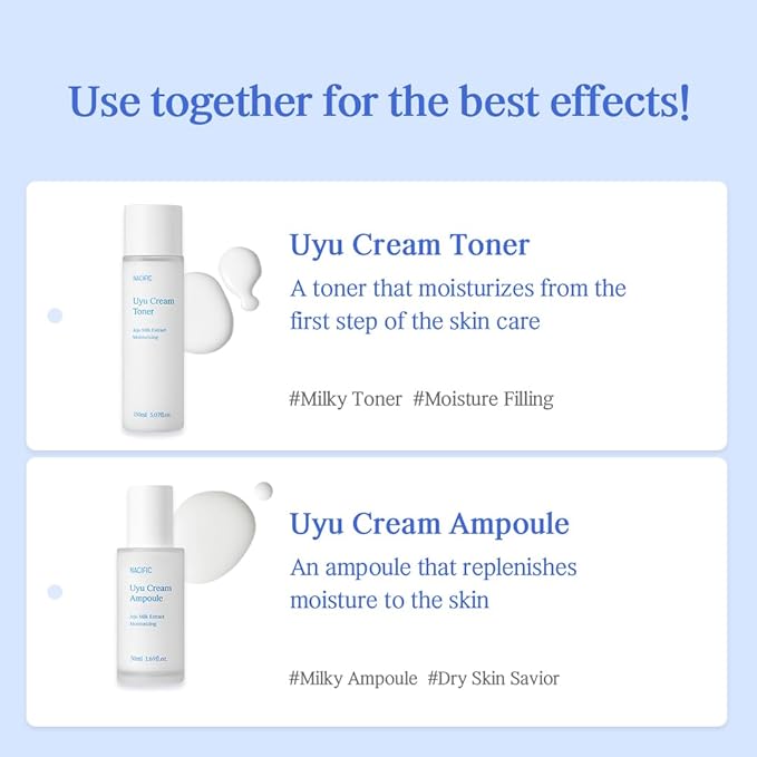 NACIFIC Jeju Uyu Cream Facial Cream 1.69fl. oz. 50G with Jeju Milk Extract Ceramide 5 Complex Moisture Lasting Natural Ingredients Korean Skin Care