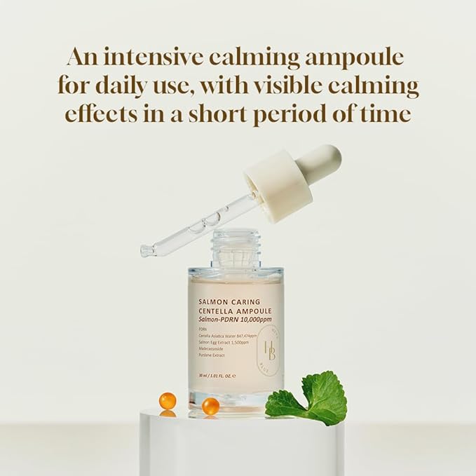Salmon Caring Centella Ampoule - Salmon PDRN, Salmon Egg Extract, Centella, Madecassoside, Calming, Soothing, Restore and Rejuvenate, Sensitive Skin, Korean Skincare