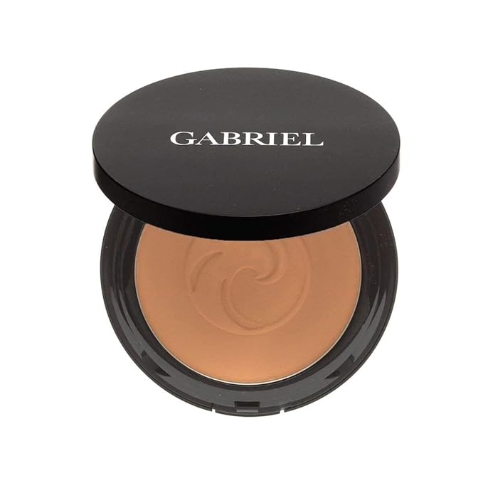 Gabriel Cosmetics Deep Beige Pressed Mineral Powder Foundation, 12 oz