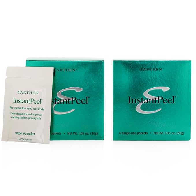 InstantPeel Dead Skin Remover Skin Exfoliant – Safe for Sensitive Skin - 6 Packets/Box (2-Pack)