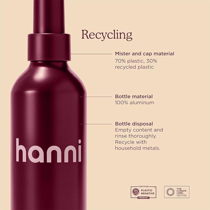 HANNI Water Balm Hydrating Body Mist, Moisturizer Spray with Hyaluronic Acid for All Skin Types, Lotion Replacement, 200 mL / 6.76 fl oz