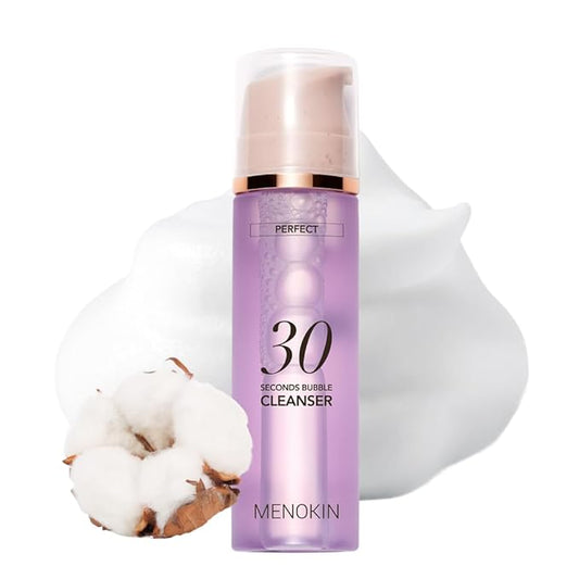 MENOKIN Cotton Cloud Bubble Cleanser [Perfect] EGF Skin Repair, Remove Impurities, Low pH for Sensitive Skin, Hydrating & Non-Stripping, Gentle Face Wash, Foaming bubbles, Korean Skincare 5.07 fl oz