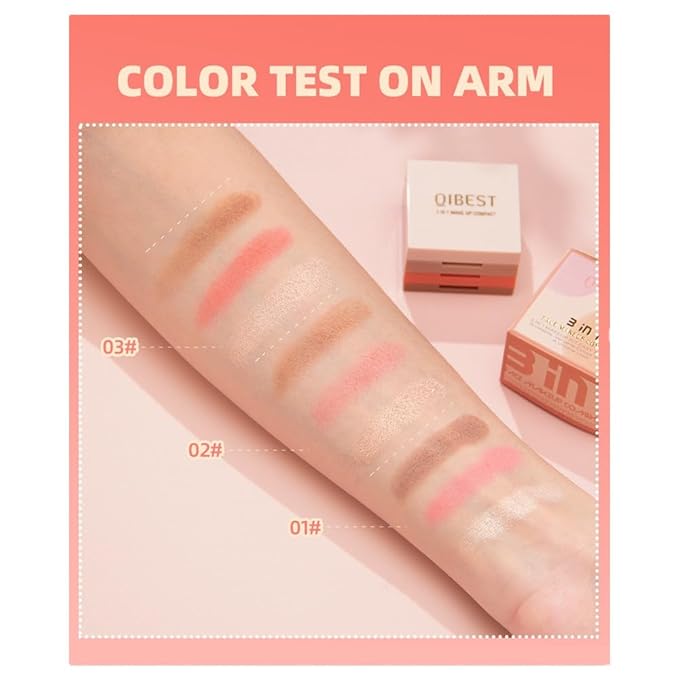 Contour and Highlight Blush Makeup Palette, Cream Bronzer,