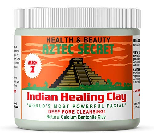Aztec Secret Aztec Clay Premium Mask Set by Etana Beauty – All-In-One Kit Includes 1lb Indian Healing Clay, 16oz Bragg's Apple Cider Vinegar, Natural Bamboo Bowl, Stir, Scoop, Brush & Tote
